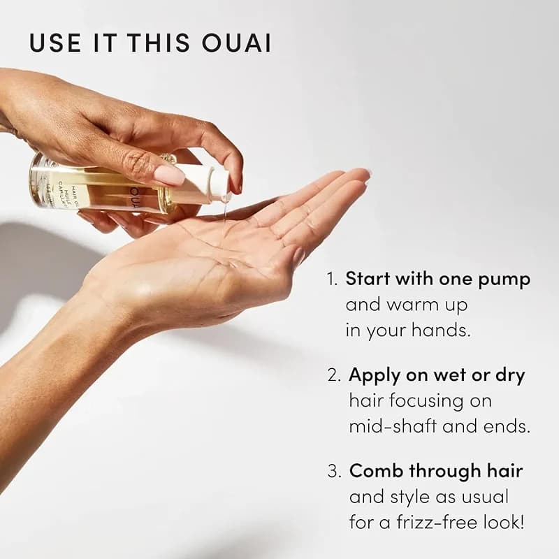 OUAI Hair Oil - Hair Heat Protectant Oil for Frizz Control - Adds Shine — image 4
