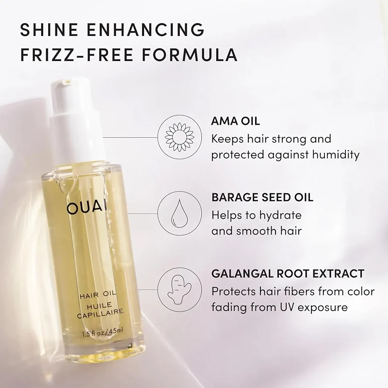 OUAI Hair Oil - Hair Heat Protectant Oil for Frizz Control - Adds Shine — image 3