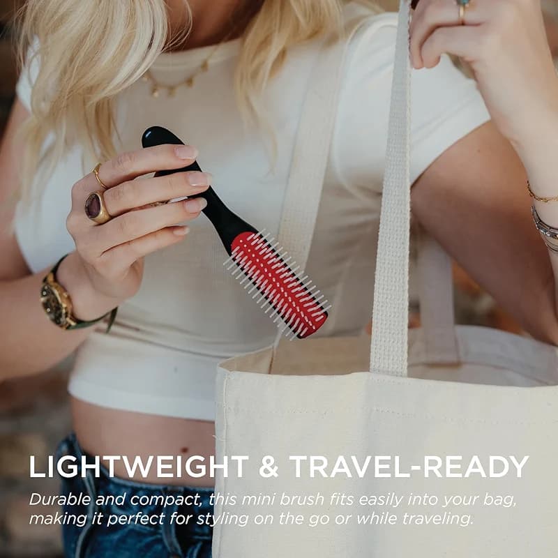 Denman Mini Curl Definer & Styler 5 Row Hairbrush for Detangling — image 4