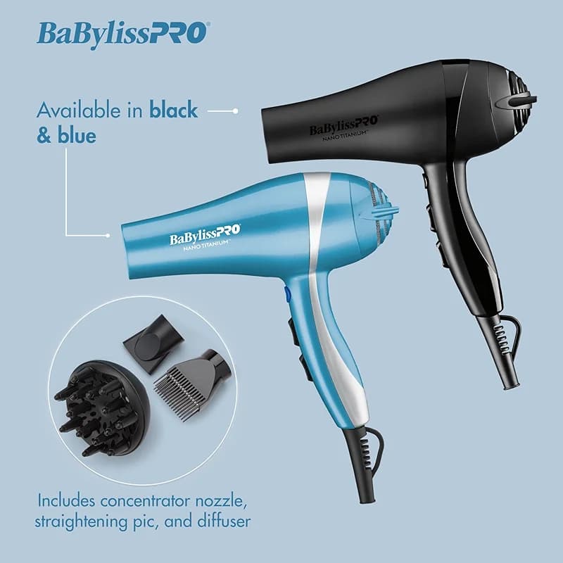 BaBylissPRO Nano Titanium 2000-Watt Blow Dryer with Concentrator Nozzle — image 4