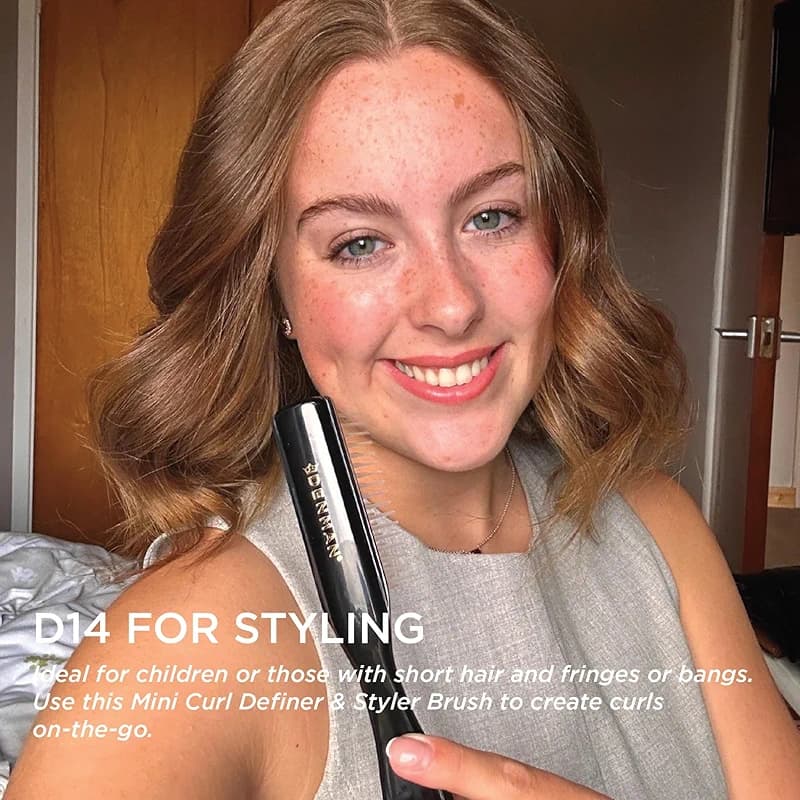 Denman Mini Curl Definer & Styler 5 Row Hairbrush for Detangling — image 6