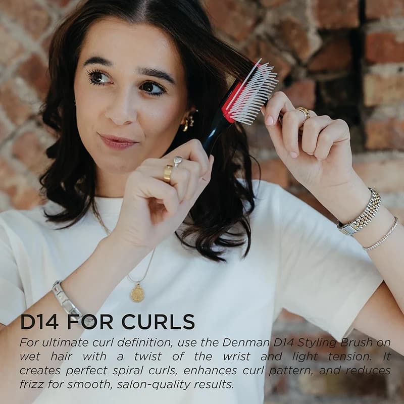 Denman Mini Curl Definer & Styler 5 Row Hairbrush for Detangling — image 5