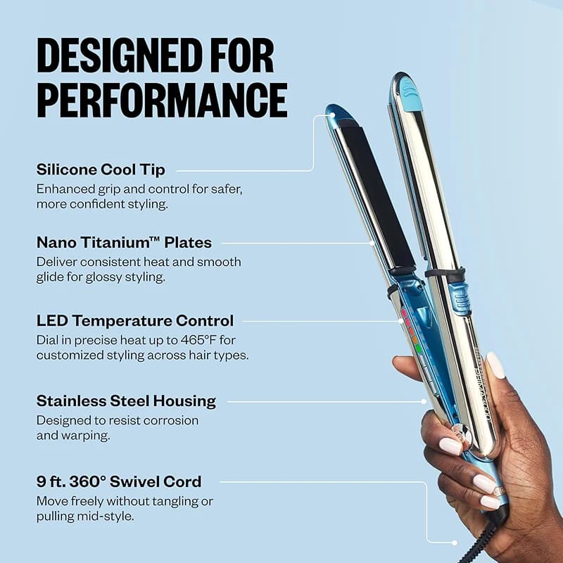 BaBylissPRO Nano Titanium Prima Ionic Hair Straightener – Professional — image 2